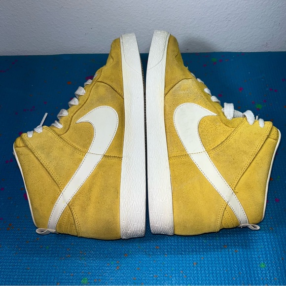 Rare Nike Mens Dunk High top AC 398263-700 Suede Varsity Maize Yellow Size 11 - Picture 4 of 10